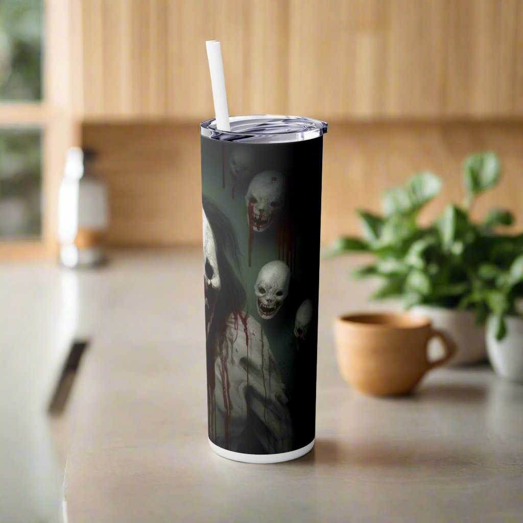 Wrath Skinny Tumbler with Straw