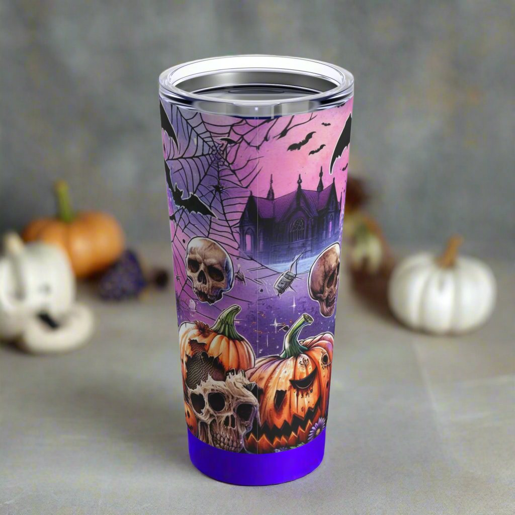 Purple Halloween tumbler