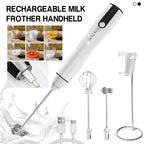 Homasy Rechargeable Handheld Milk Frother 3-Speed.