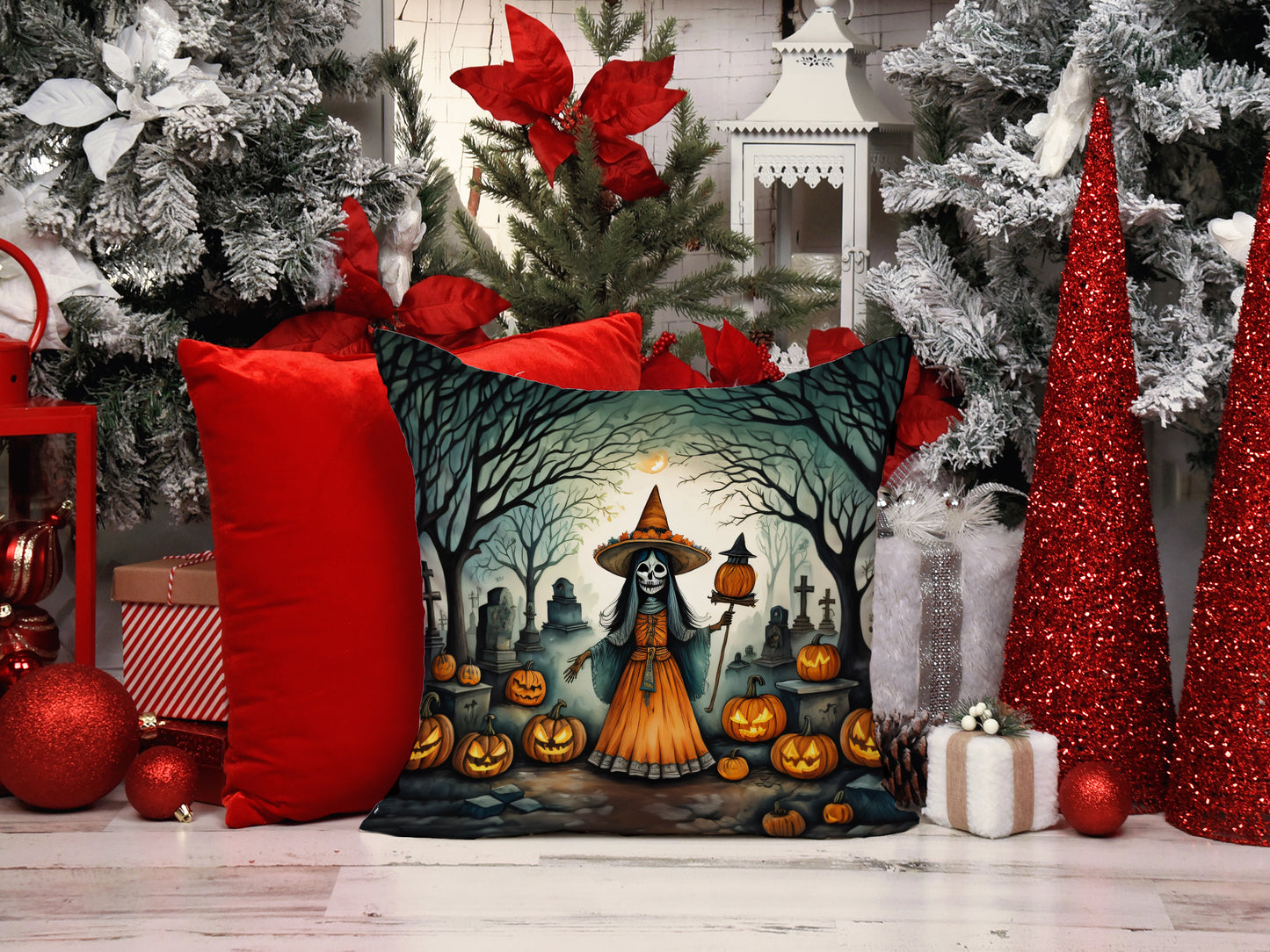 Caroline's Treasures: La Llorona Skeleton Spooky Halloween: Throw Pillow