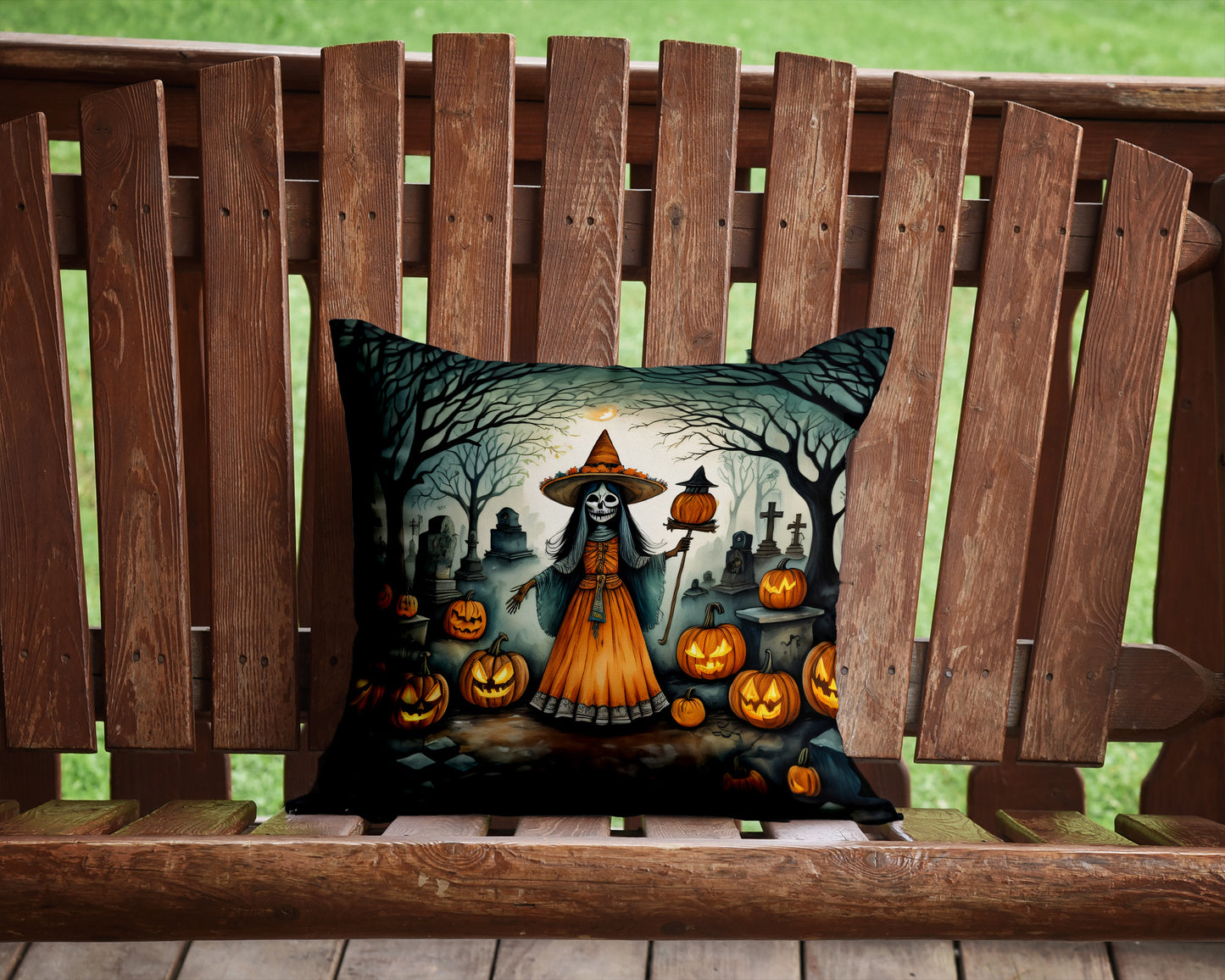 Caroline's Treasures: La Llorona Skeleton Spooky Halloween: Throw Pillow