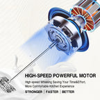 Homasy Rechargeable Handheld Milk Frother 3-Speed.