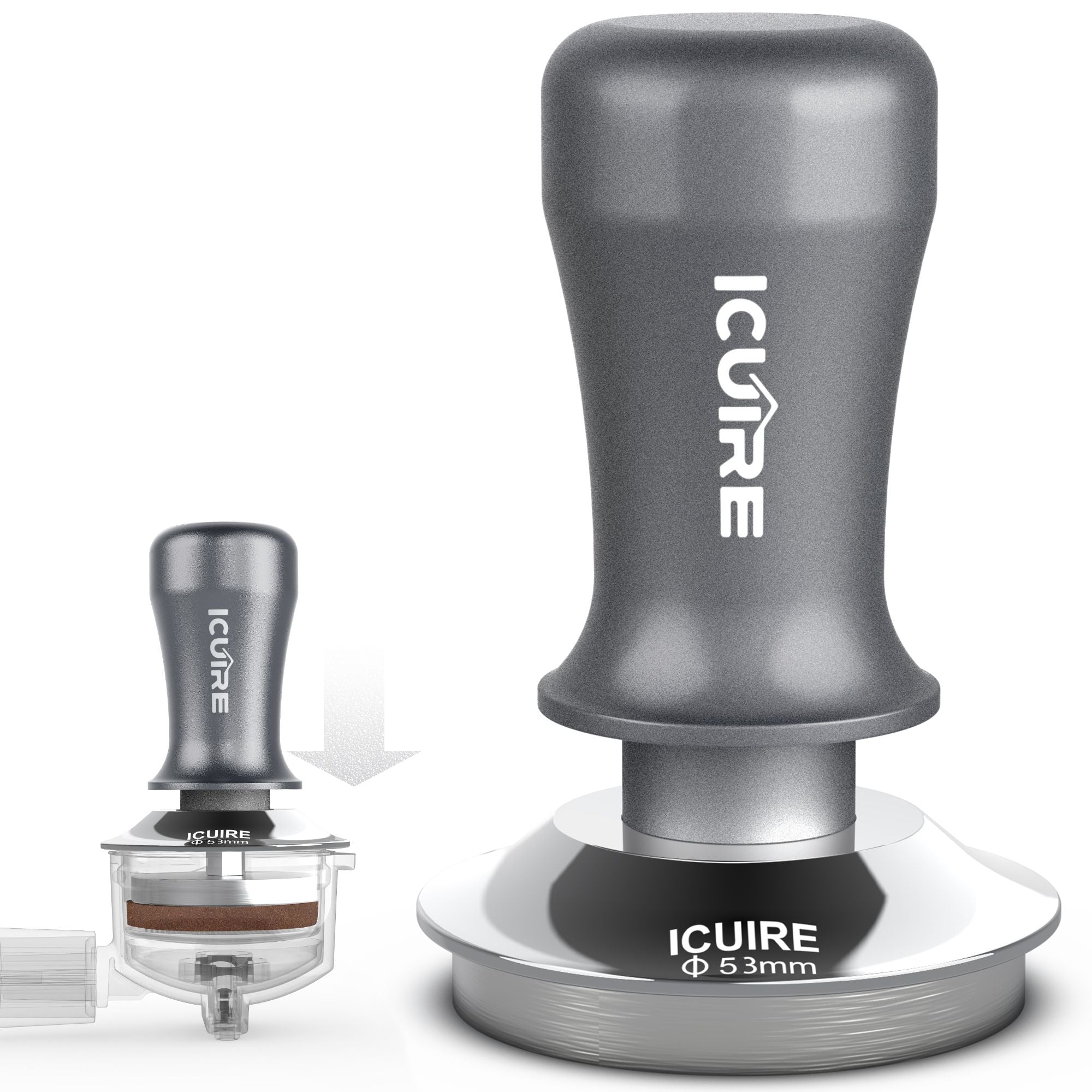Espresso Tamper, Premium Coffee Tamper for Espresso Machine with Calibrated Spring Loaded, Premium Stainless Steel Flat Base.