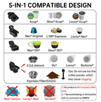 Hi-brew 5 in 1 Automatic Espresso Machine 19Bar Cold Heat Extraction.