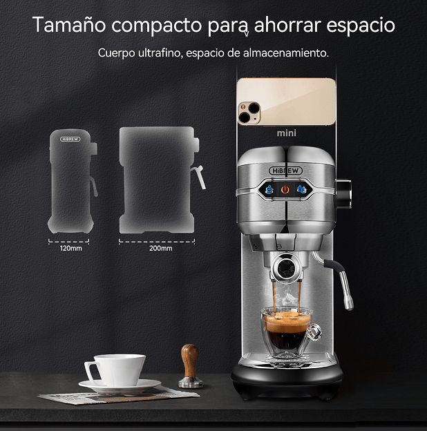 HiBrew 3-in-1 semi-automatic coffee machine