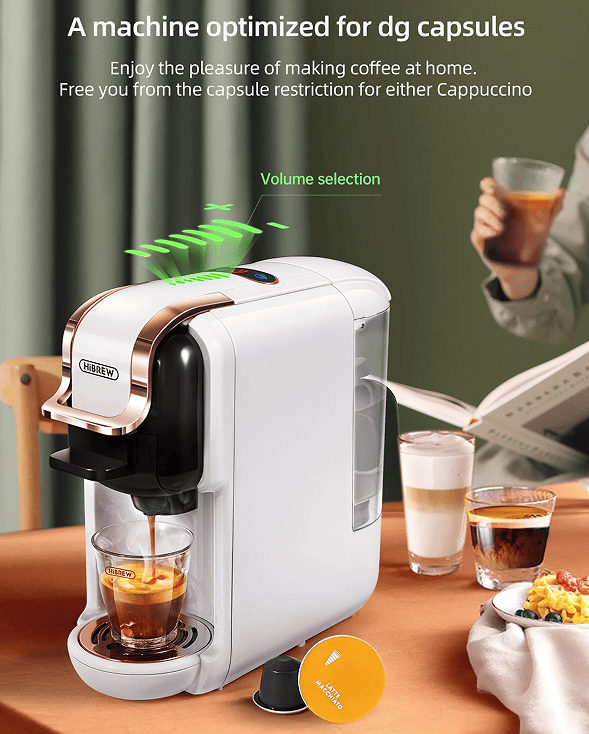 Hi-brew 5 in 1 Automatic Espresso Machine 19Bar Cold Heat Extraction.