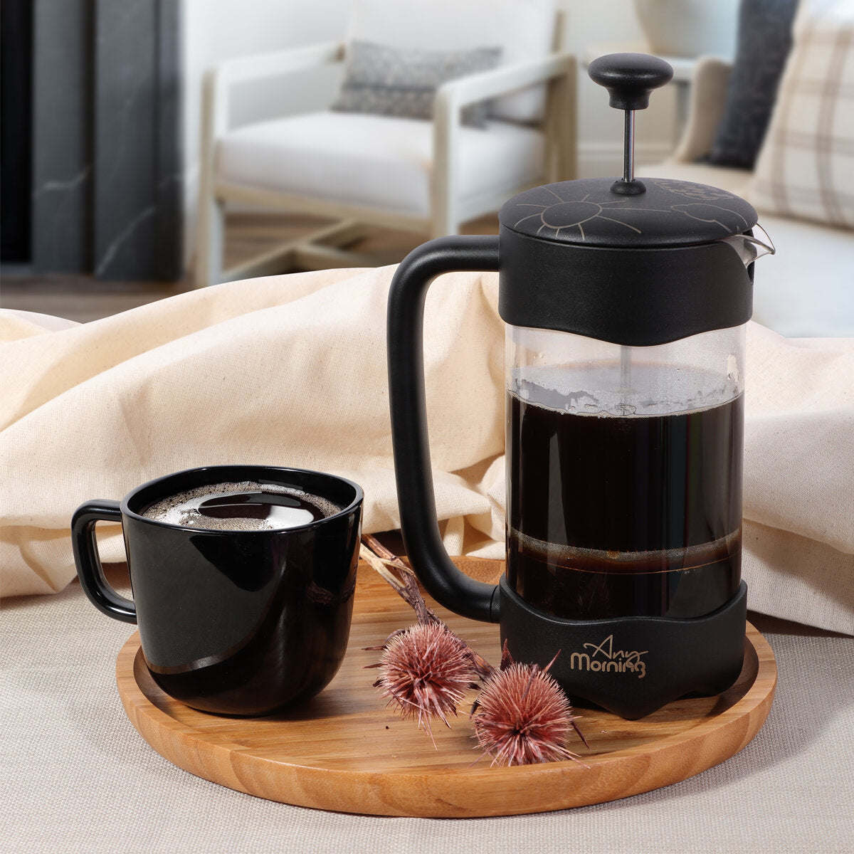 Any Morning FY92 French Press Coffee and Tea Maker 350 ml.