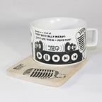 SYNC - Recording Studio Espresso Cup / Wood Coaster.