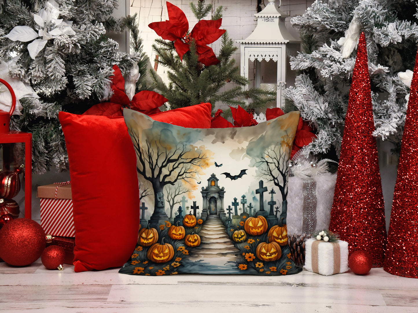 Caroline's Treasures: Marigold Spooky Halloween: Throw Pillow