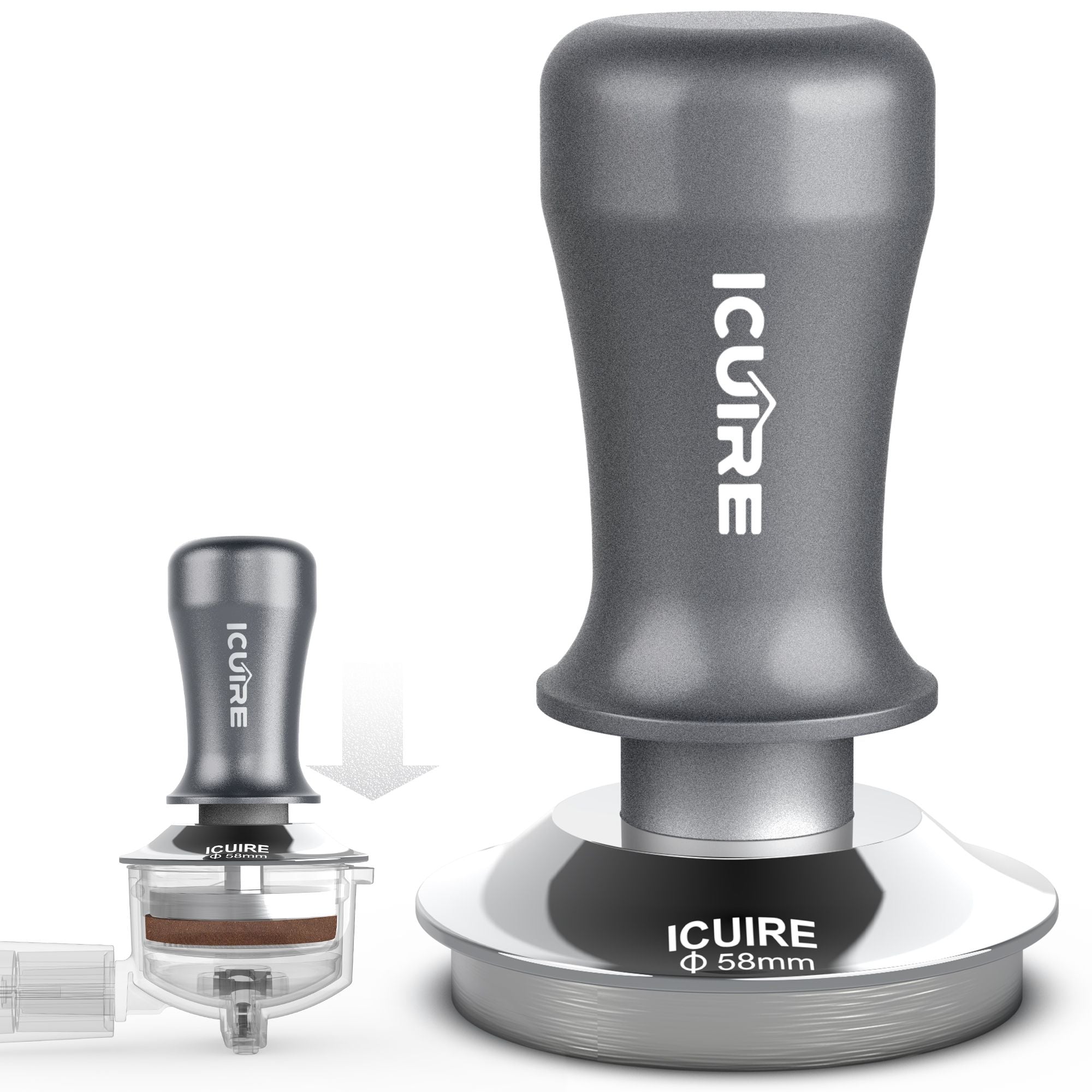Espresso Tamper, Premium Coffee Tamper for Espresso Machine with Calibrated Spring Loaded, Premium Stainless Steel Flat Base.