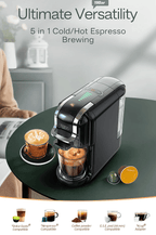 Hi-brew 5 in 1 Automatic Espresso Machine 19Bar Cold Heat Extraction.