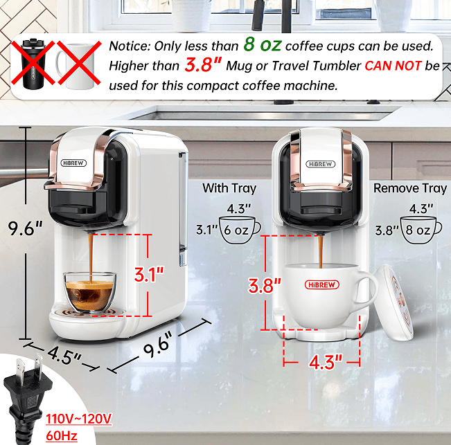 Hi-brew 5 in 1 Automatic Espresso Machine 19Bar Cold Heat Extraction