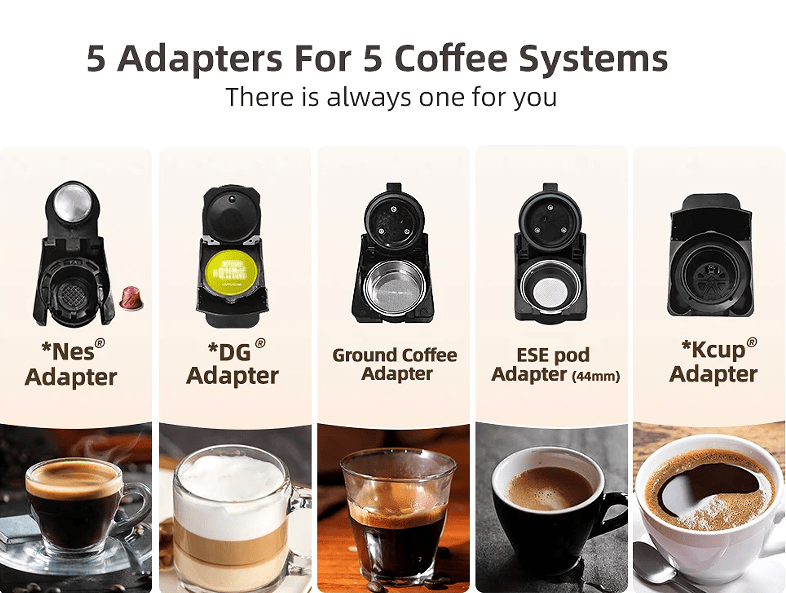 Hi-brew 5 in 1 Automatic Espresso Machine 19Bar Cold Heat Extraction.