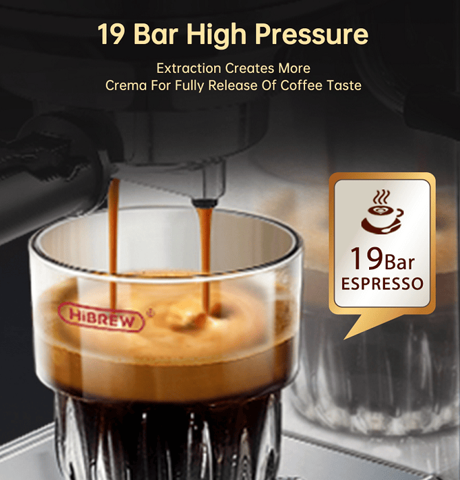 HiBrew 3-in-1 semi-automatic coffee machine