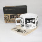 SYNC - Recording Studio Espresso Cup / Wood Coaster.