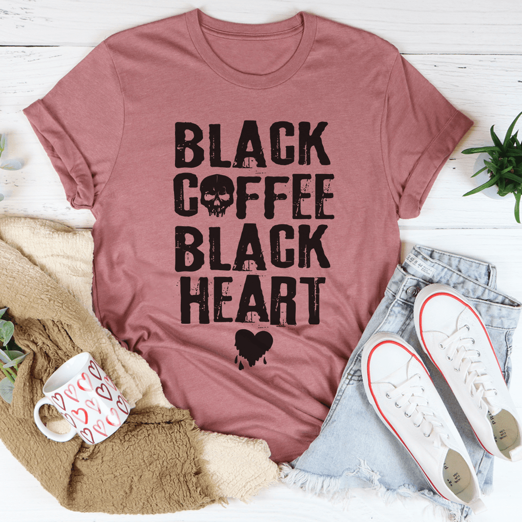 Black Coffee Black Heart T-Shirt.