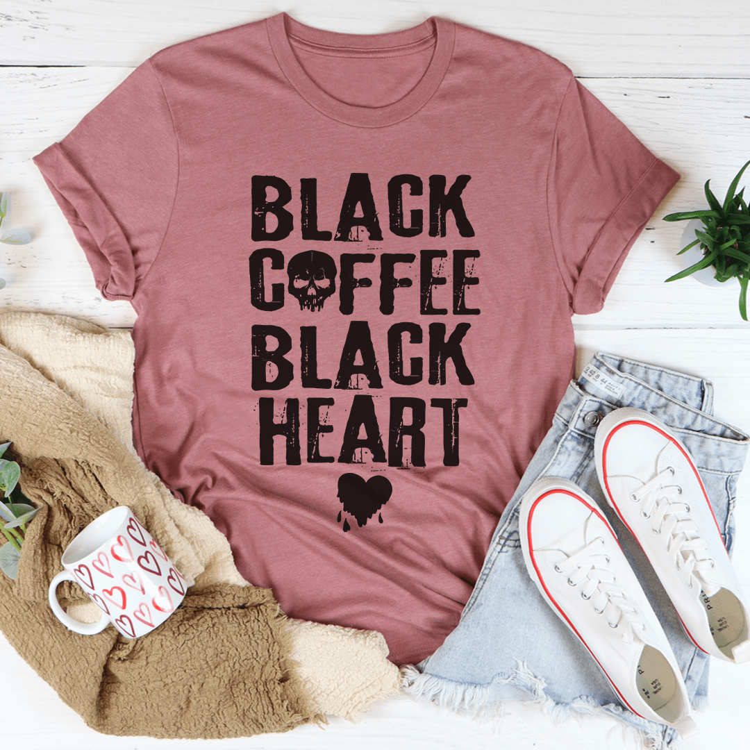 Black Coffee Black Heart T-Shirt.