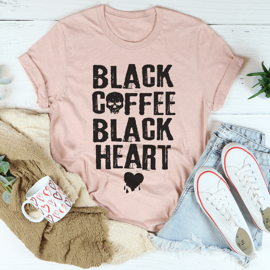 Black Coffee Black Heart T-Shirt.