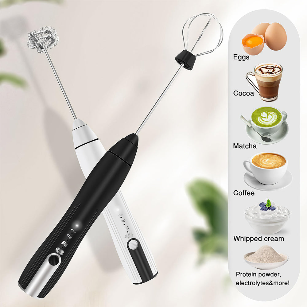 Homasy Rechargeable Handheld Milk Frother 3-Speed