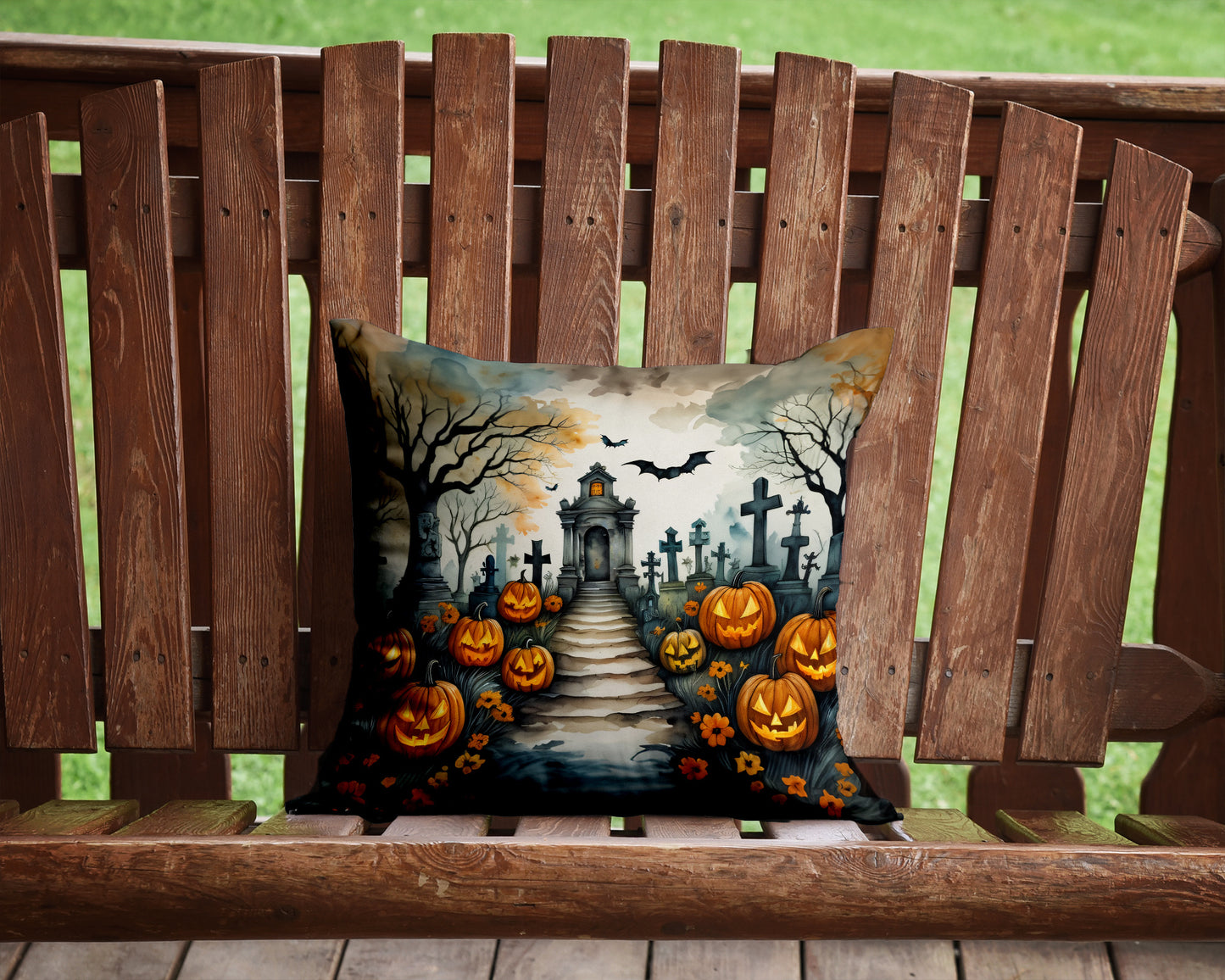 Caroline's Treasures: Marigold Spooky Halloween: Throw Pillow