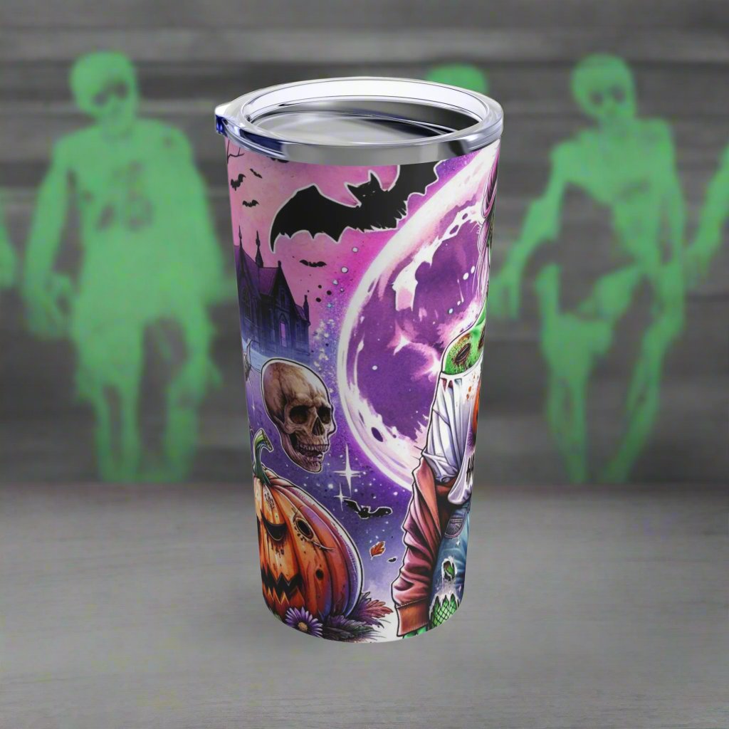 20oz Tumbler Girl Zombie Design.