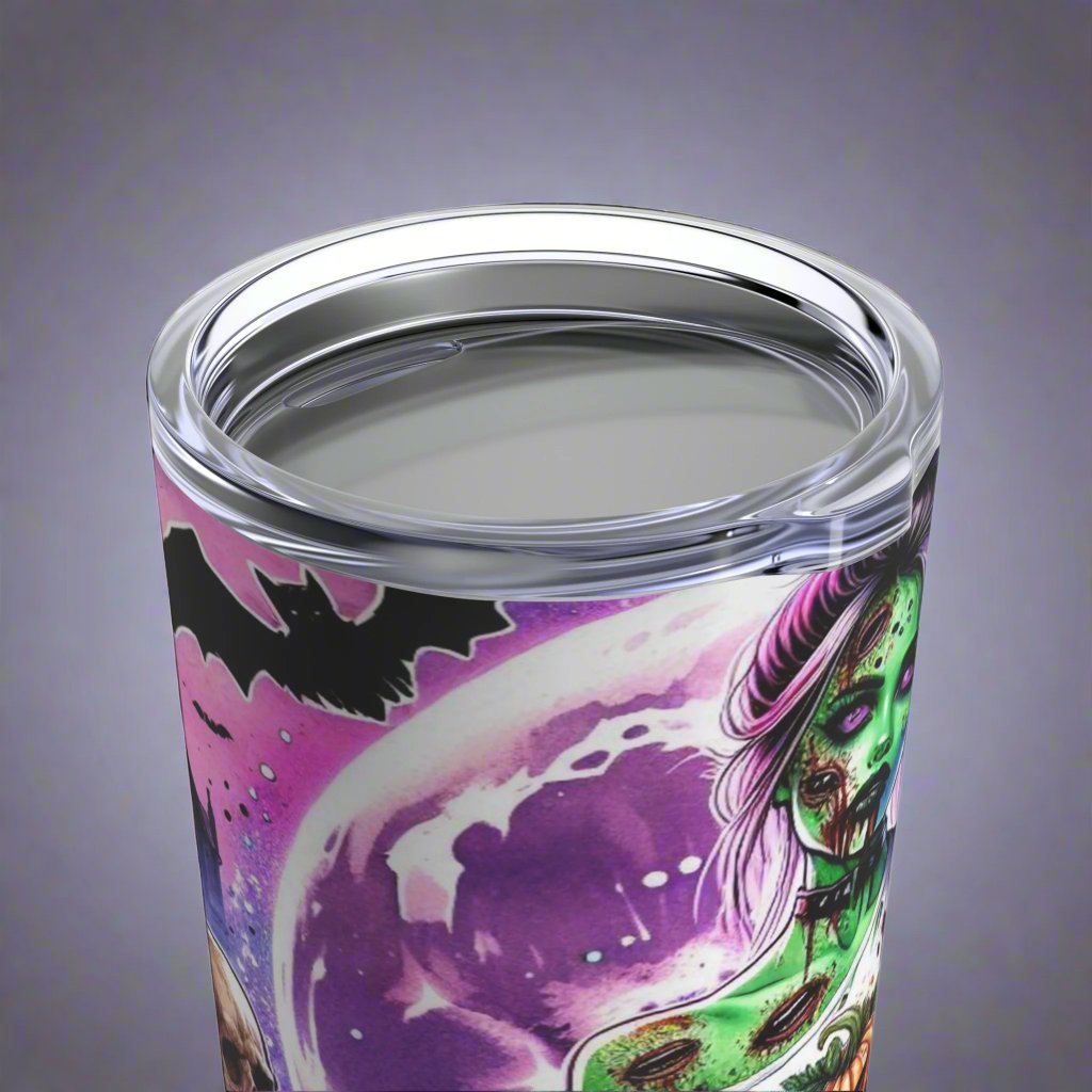 top view of teen zombie girl tumbler